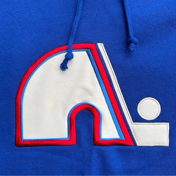 NHL Quebec Nordiques Deep Blue CCM Pullover Hoodie Men’s Large - Picture 3 of 12